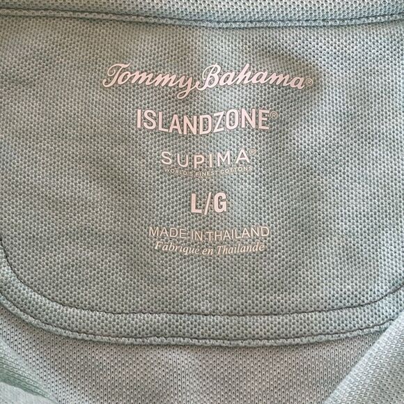 Tommy Bahama Island Zone Polo‎ Shirt Mens L Blue Lightweight Beach Casual Golf - Picture 3 of 8